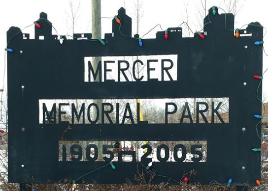 Mercer Memorial Park Sign